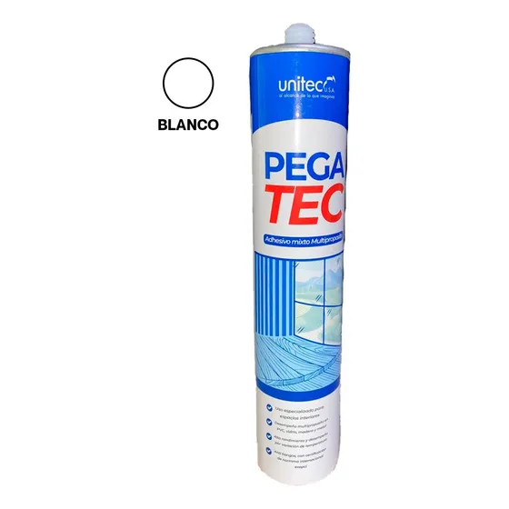 Sellador Poliuretano 300ml Transparente Unitec Pegatec 6pzas