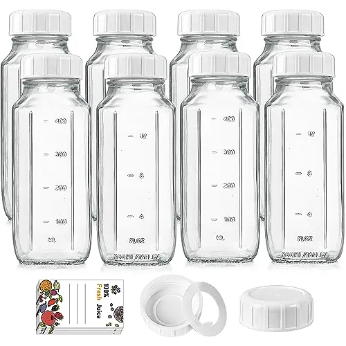 8 Pack 16 Oz Botellas De Leche De Vidrio 8bxxw