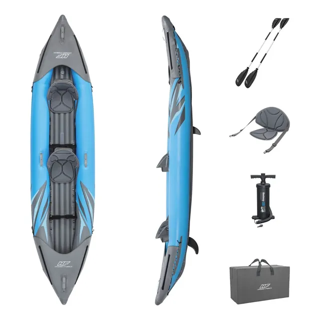 Kayak Hydroforce Surge Elite X2 382x94x35cm - Bestway Color Azul acero