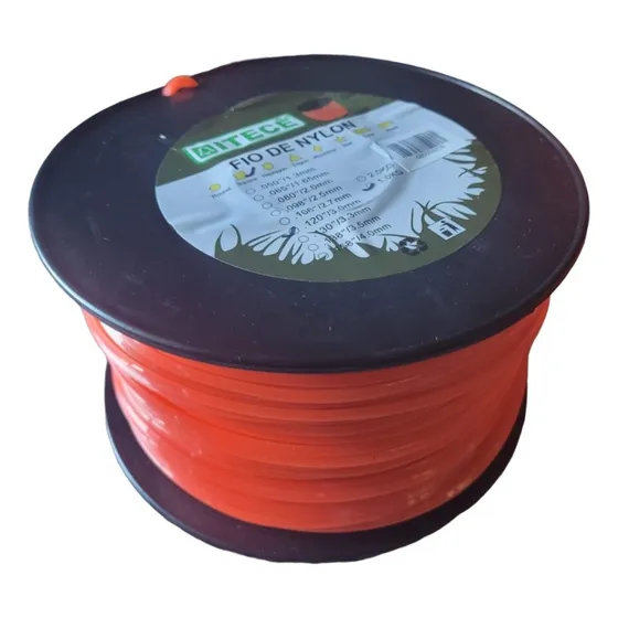 Fio Nylon P/ Roçadeira Quadrado Super Premium Itecê 2,5mm