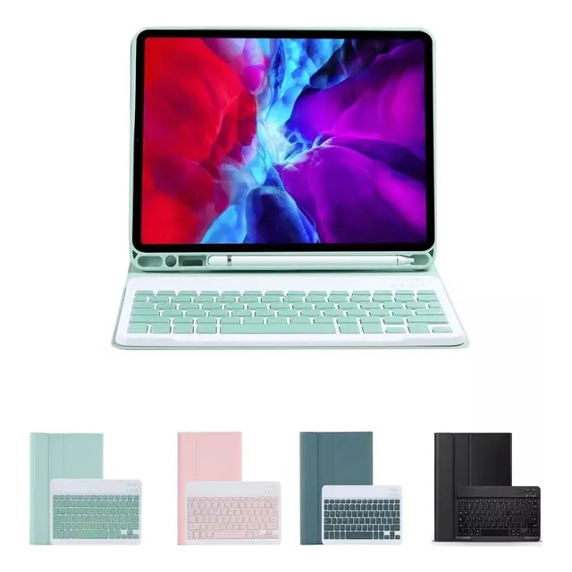 Funda Premium Para iPad Pro 12.9 M1 + Teclado Color Español