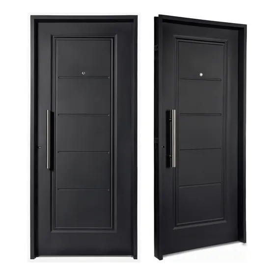 Puerta Para Frente De Casa Inyectada Doble 89x204 Negra