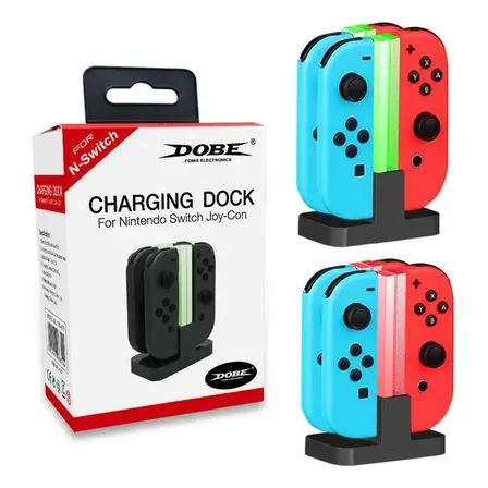 Cargador X 4 Led Joy-con Compatible Con Nintendo Switch Dobe