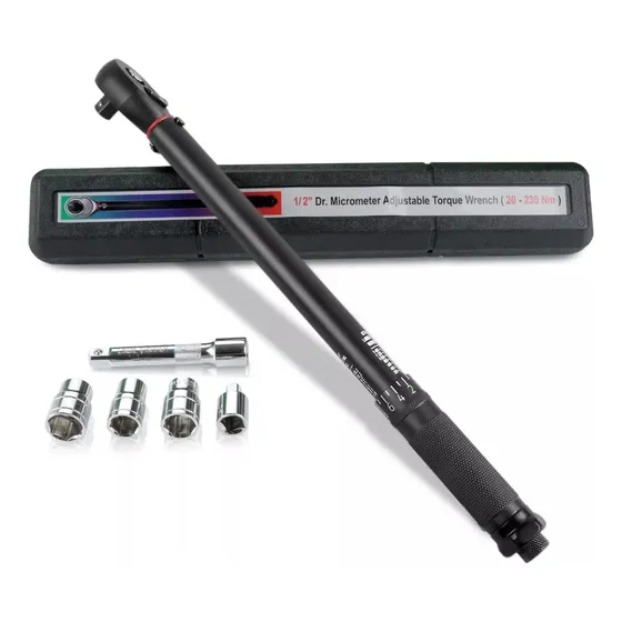 Kit De Llave Dinamométrica Torquimetro 1/2'' Torque 20-230nm