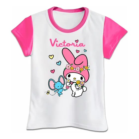 Franela Para Niña Melody Hello Kitty Poliester
