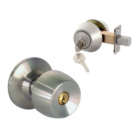 Cerradura + Cerrojo Puerta Seguridad 4 Llaves Lujo Bv C17690