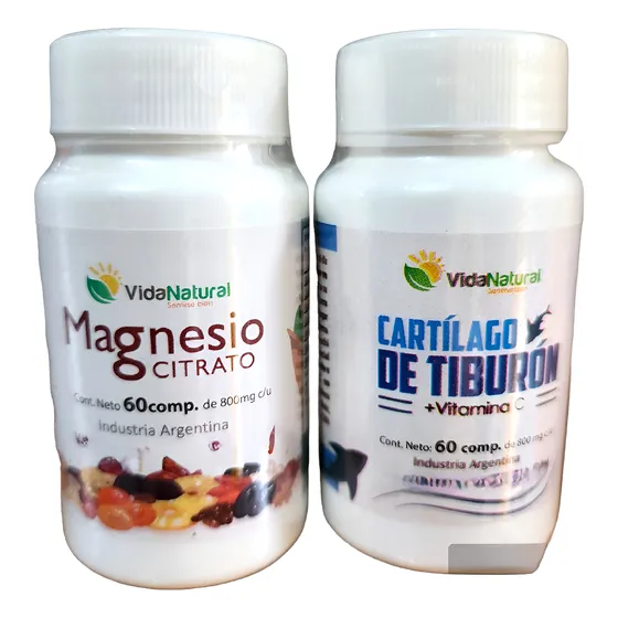 Magnesio Citrato + Cartilago De Tiburón + Vit C Suplemento 