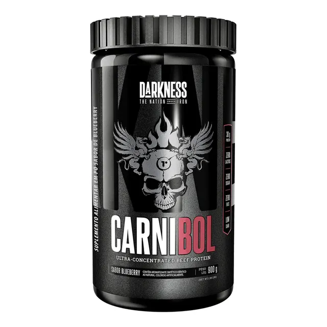 Proteína Darkness Carnibol Beef em pó sabor Blueberry 900g
