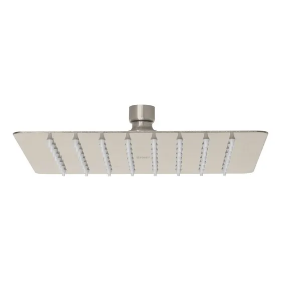 Regadera Tubig Cuadrada 8'' Satin Cabeza Sola Foset 47745 Color Gris