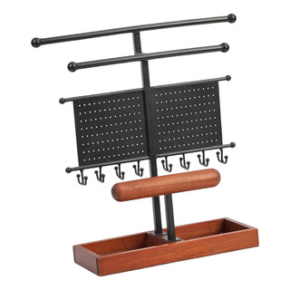 Exhibidor De Joyas Soporte Para Aretes Con Base De Madera Exhibidor De Joyas Soporte Para Aretes Con Base De Madera