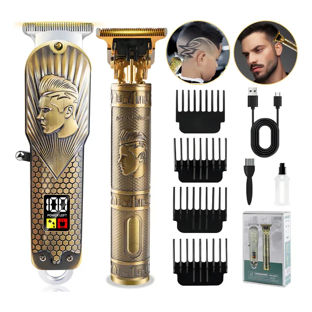 All-in® Maquina de Cortar Cabello Kit De Cortadora para Pelo Inalambrica Trimmer Profesional 2 Maquinas B-769gd