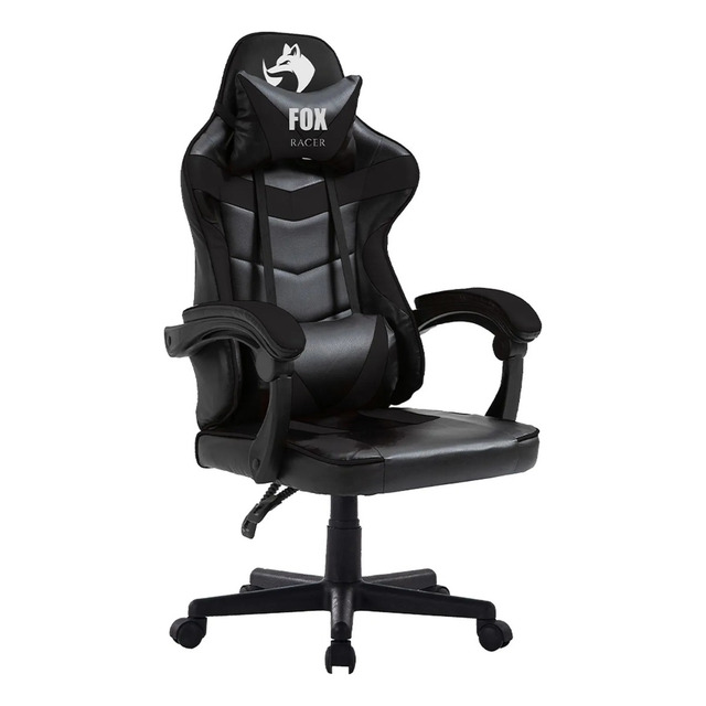 Cadeira Gamer Fox Racer Nordic Encosto Ajustavel - Preta Cor Preto Material Do Estofamento... Cadeira Gamer Fox Racer Nordic Encosto Ajustavel - Preta Cor Preto Material Do Estofamento...