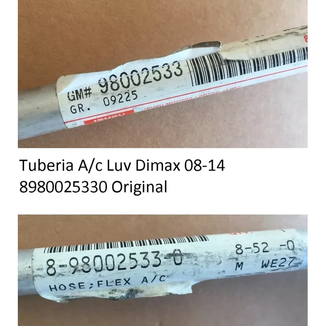 Tuberia A/c Compresor Condensador Luv Dmax 05/14 Nueva 65