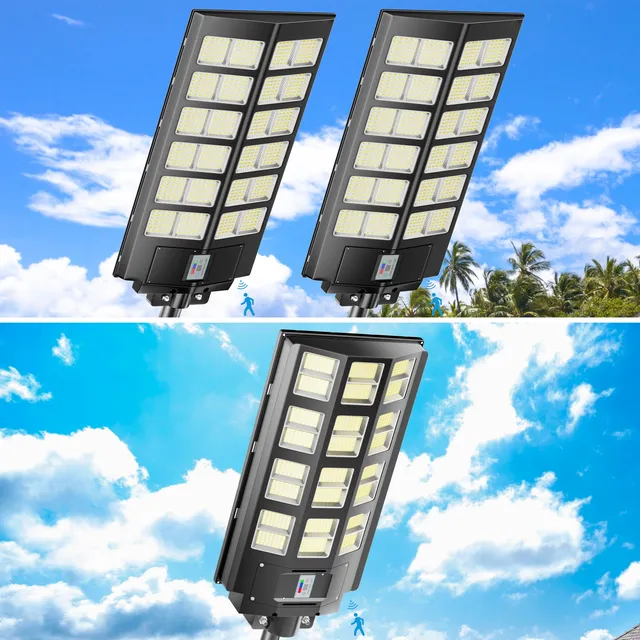 Luz Solar Calle Para Exterior Control Remoto Sensor Al
