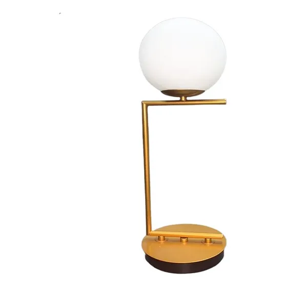 Luminária Interna Led Mesa Rack Quarto Mesa Estilo Conforto Cor da cúpula Branca Cor da estrutura Dourada 127/220V