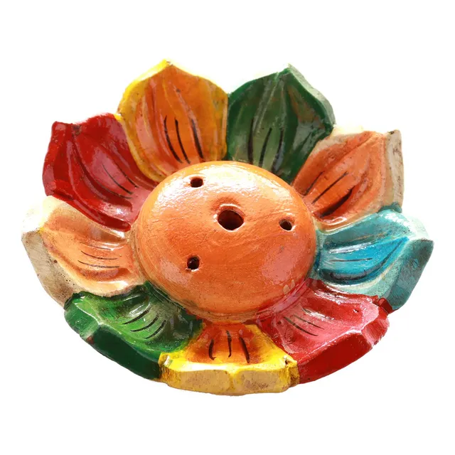 Aroma Valley Soporte Incienso Arcilla Hecho Mano Pintado