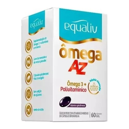 Ômega Nutri Az 60 Cápsulas Gel Equaliv Sabor Without Flavor Ômega Nutri Az 60 Cápsulas Gel Equaliv Sabor Without Flavor