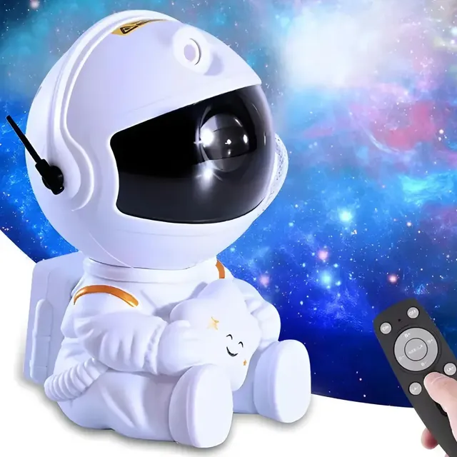 Mini Astronauta Projetor Estrelas Galáxia Luminária Noturno 127/220v