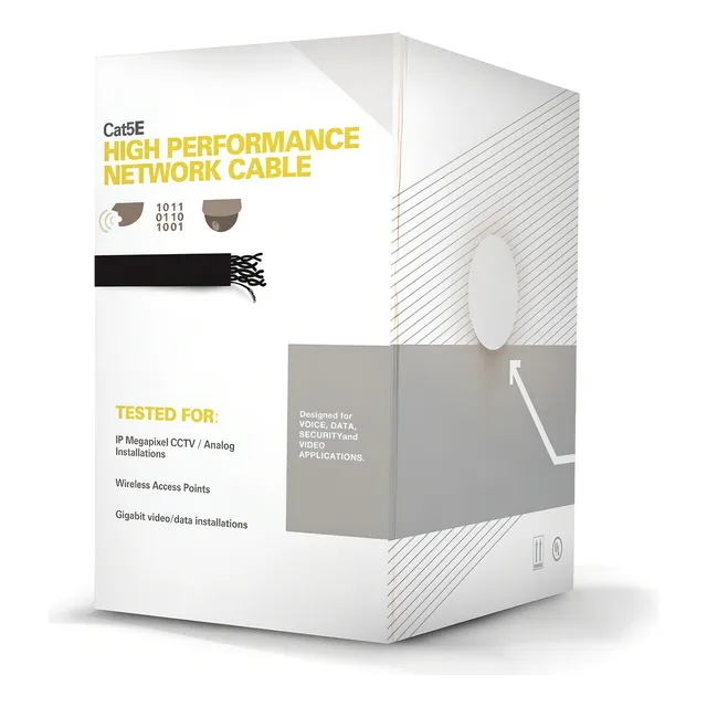 Bobina De Cable De Red Utp 305 Mts Gris Cat5e Interior Cca