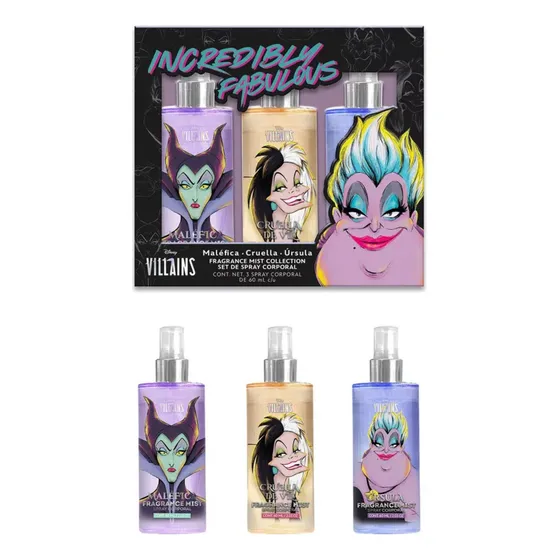 Set X 3 De Fragance Mist Villanas Multipersonaje 180 Ml Disney