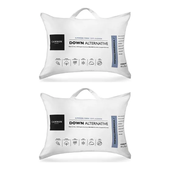 Almohadas (par De 2) 240 Hilos Premium 50 X 70 -cannon Color Blanco