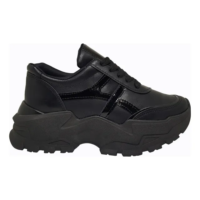 Zapatilla Moda Mujer Urban Sneaker Zapato Cordon Plataforma 