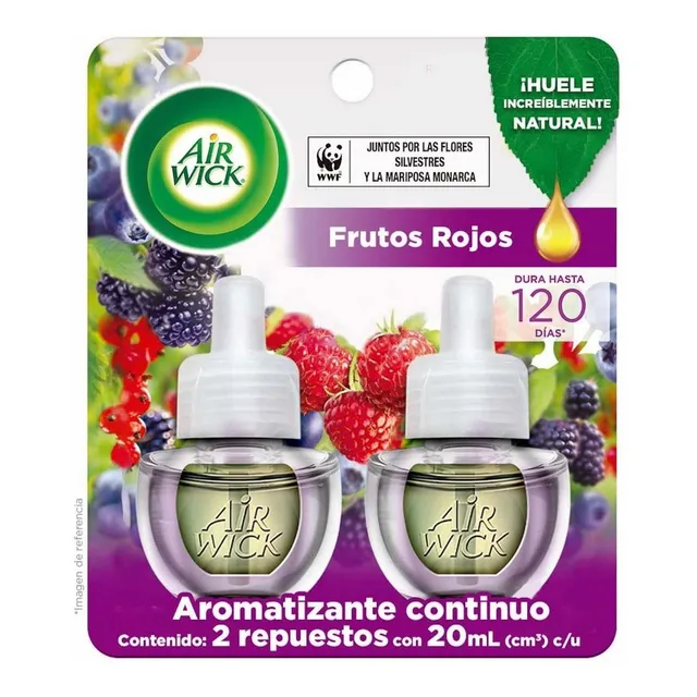 Aromatizante en Aerosol Airwick Difusor Repuesto Frutos Rojos 2 Piezas 20ml