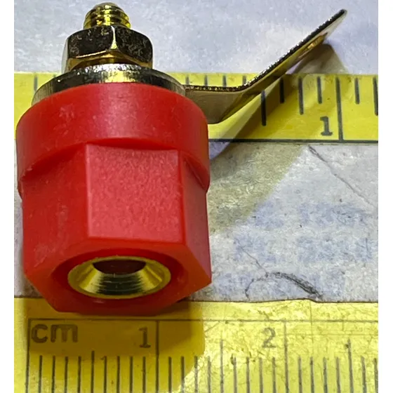 Conector Borne Banana Hembra Jack 3mm Rojo V-cea3401