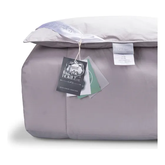 Edredón Pluma Ecológica Hungarian Ecodown King B Color Soft gray Diseño de la tela Liso