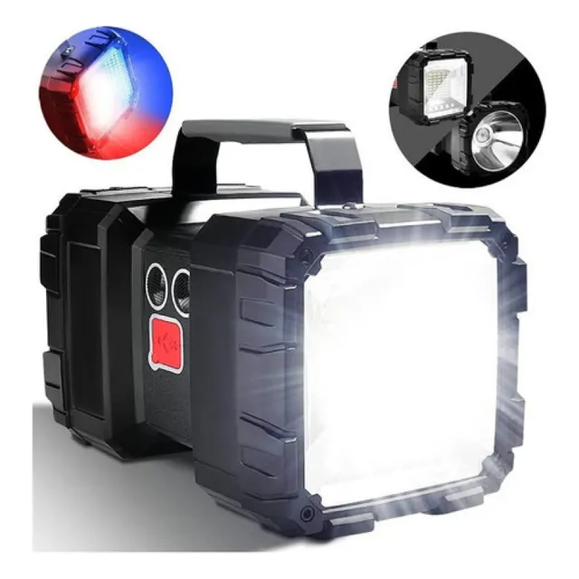 Aa Super Potente Recargable De 40w Linterna De Reflector