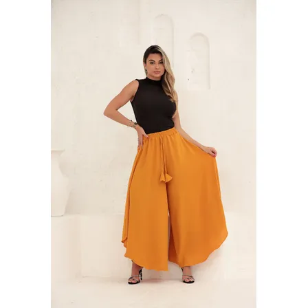 Calça Feminina Godê Pantacourt Pantalona Duna Larga