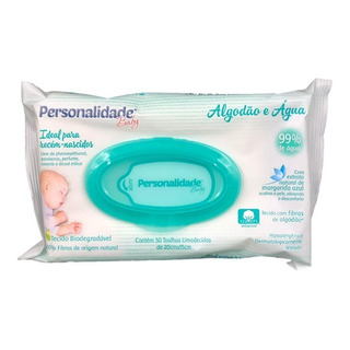 Lenços Umedecidos Personalidade Baby AlgodĂŁo E Ăgua C/ 50 Un Lenços Umedecidos Personalidade Baby AlgodĂŁo E Ăgua C/ 50 Un