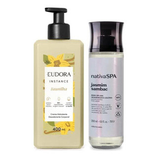 Kit Hidratante Instance Baunilha + Body Splash Jasmim Sambac Kit Hidratante Instance Baunilha + Body Splash Jasmim Sambac