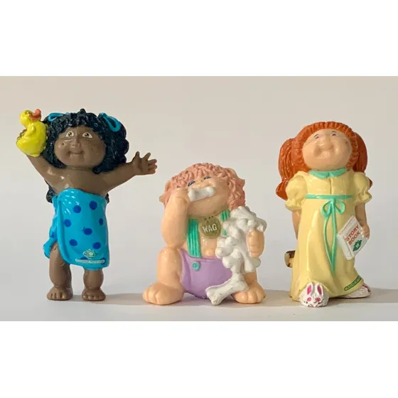 Mini Cabbage Patch Lote Con 3 Muñecas Usadas 80's Vintage