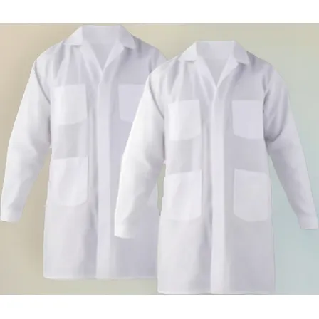 Pack 2 Cotona Poplin Blanca Delantal Laboratorio Bata.
