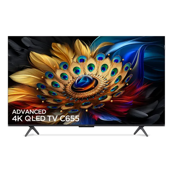 Televisor Tcl 50 Pulgadas 127 Cm 50 C655 4k-uhd Qled Smart Tv Google Plomo