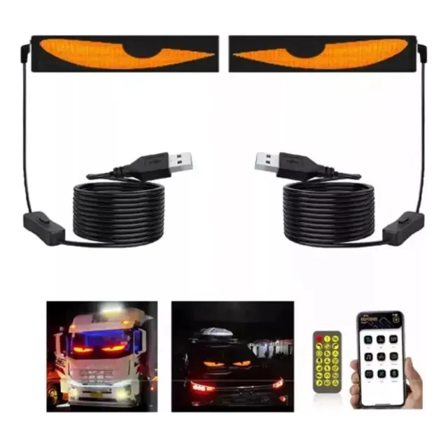 Programable Pantalla Flexible Led Devil Ojos 12x59.5cm 2pzas