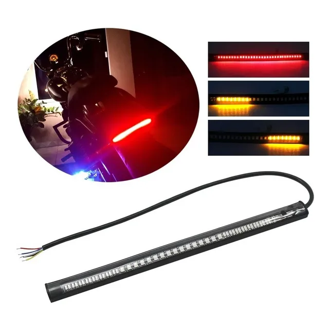 Stop Luz Led Y Cruce Flexible Moto 48 Led, Auto Adhesivo