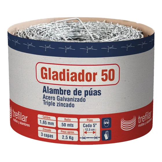 Alambre De Puas Rollo X 50 Mts Trefilar