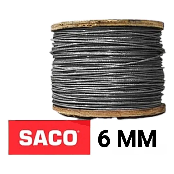 Guaya De Acero Galvanizado 6 Mm O 1/4 PuLG Rollo De 200 Mts