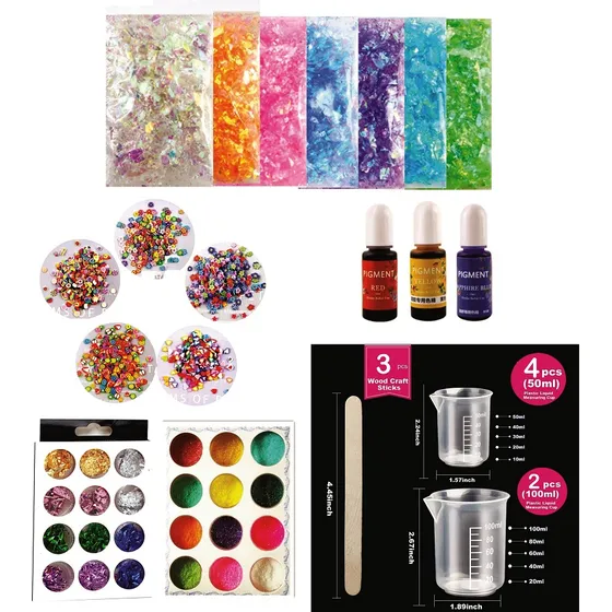 Resina Epoxica Kit Accesorios Para Joyeria Manualidades