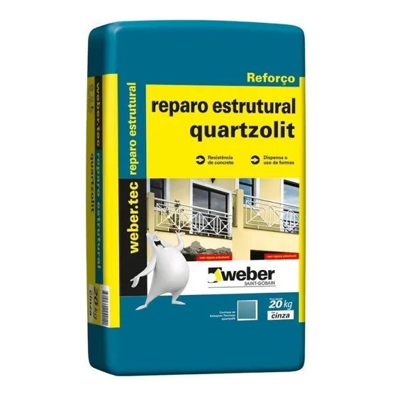 Argamassa Para Reparo Estrutural Quartzolit Weber.rep 20kg