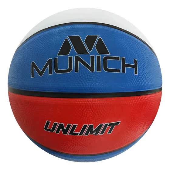 Pelota De Basquet Munich Unlimit N 7 All Training Surface Color Azul Y Rojo