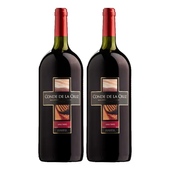 Vino Conde De La Cruz Tinto 1500ml X 2 Unidades