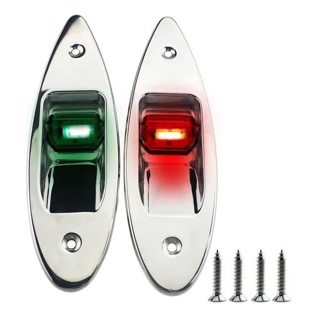 Luces De Navegación Led Para Barcos Marinos De 12 V, Rojas Y