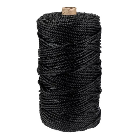 Corda Polietileno 4mm - Preta Corda Polietileno 4mm - Preta