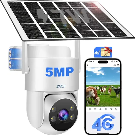 2nlf® Tarjeta Sim 4g Solar Cámara De Seguridad Exterior