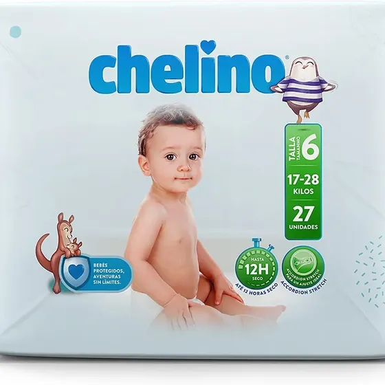 Pañales Chelino Love XXG Juvenil 27 Uds 17-28 kg 12h Protección | Cuotas sin interés