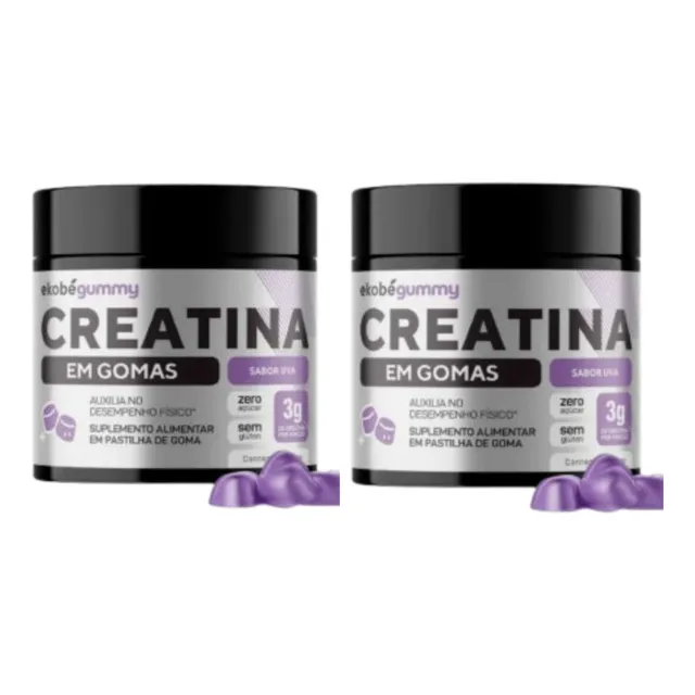 Kit 2x- Creatina Monohidratada Ekobé Gummy Sabor Uva