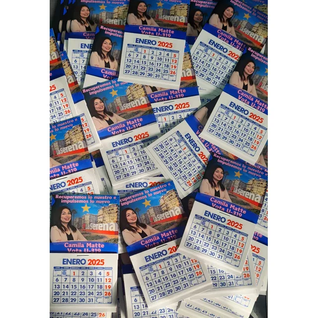 100 Calendarios Magnéticos Personalizados 
